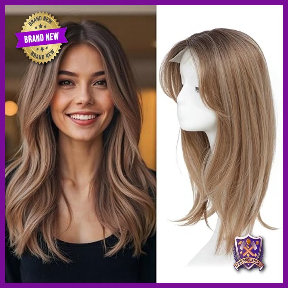 Synthetic Hair Topper 18 Inch for Thinning Hair with Clips